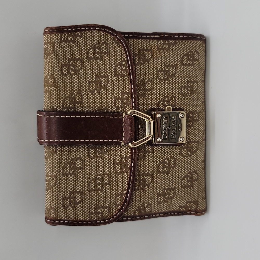 Vintage Dooney & Bourke Monogram Lock Wallet